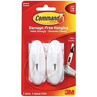 Command Medium Wire Hooks with Command Strips Command Medium Wire Hooks with Command Strips
