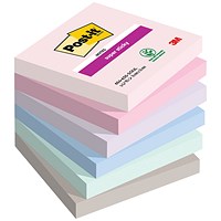 Post-it Super Sticky Notes, 76 x 76mm, Soulful, Pack of 6 x 90 Notes