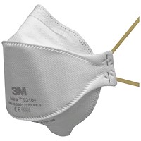 3M Aura 9310+ FFP1 Fold-Flat Mask, White, Pack of 20