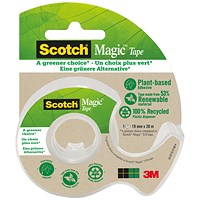 Scotch Magic Tape 19mmx20m Single Roll W/Recycled Dispenser