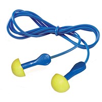 3M E-A-R Express Plug Corded Earplugs, Yellow & Blue, Pack of 100