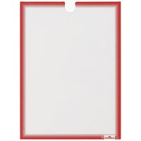 Durable Self Adhesive Document Holder, A4, Red, Pack of 5