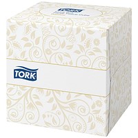 Tork Facial Tissues Cubes, 2-Ply, White, 100 Sheets per Cube, 30 Cubes