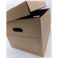 ValueX Archive/Storage Box, Dimensions H266xW330xL413mm, Brown, Pack of 10