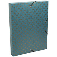 Exacompta Neo Deco Elasticated Box File A4 40mm Assorted Colours PK8 - Exacompta Neo Deco Elasticated Box File A4 40mm Assorted Colours PK8 -
