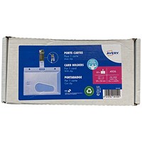 Avery Security Badge Holders with Clip 54mm x 85mm (Pack 25) - 4826