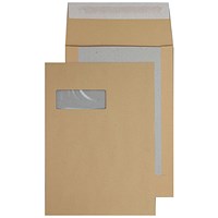 Blake Everyday Envelopes C4 Manilla Pocket Window Peel and Seal Board Back 120gsm 324x229mm (Pack 125) - 13901MW