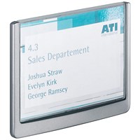 Durable Adhesive Click Sign Wall Mounted Door Sign Holder, 149x105.5mm, Grey