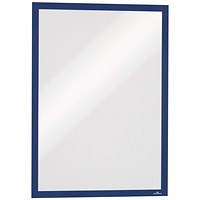 Durable Duraframe Magnetic Document Signage Frame for Metal, A3, Blue, Pack of 5
