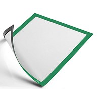 Durable Duraframe Magnetic Document Signage Frame for Metal, A4, Green, Pack of 5 Durable Duraframe Magnetic Document Signage Frame for Metal, A4, Green, Pack of 5