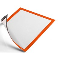 Durable Duraframe Magnetic Document Signage Frame for Metal, A4, Orange, Pack of 5 Durable Duraframe Magnetic Document Signage Frame for Metal, A4, Orange, Pack of 5
