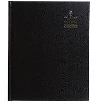 Collins Executive Quarto Appointments Diary, Week To View, Black, 2025