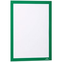 Durable Duraframe Self Adhesive Signage Frame, A4, Green, Pack of 10 Durable Duraframe Self Adhesive Signage Frame, A4, Green, Pack of 10