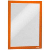 Durable Duraframe Self Adhesive Signage Frame, A4, Orange, Pack of 10