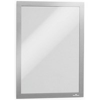Durable Duraframe Self Adhesive Signage Frame, A4, Silver Durable Duraframe Self Adhesive Signage Frame, A4, Silver