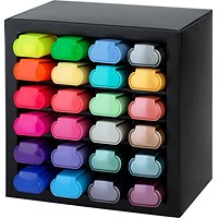 Faber-Castell Textliner 46 Highlighter, Assorted Colours, Deskset of 24