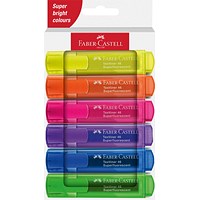 Faber-Castell Textliner 46 Highlighter, Assorted Colours, Pack of 6
