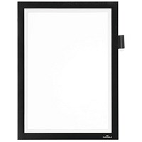 Durable Duraframe Note Magnetic Document Frame for Metal, A4, Black