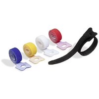 Durable Cavoline Cable Management Grip Tie, Assorted, Pack of 5