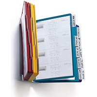Durable Vario A4 Wall Display Panel, 20 Panels, Colour Coded