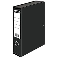 ValueX Box File Paper on Board Foolscap 65mm Capacity 80mm Spine Width Clip Closure Black (Pack 10) - ValueX Box File Paper on Board Foolscap 65mm Capacity 80mm Spine Width Clip Closure Black (Pack 10) -