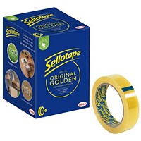 Sellotape Original Golden Tape Rolls, 24mmx66m, Pack of 72