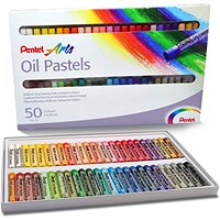 Pentel Arts Oil Pastels, Assorted, Pack of 50