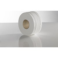 ValueX 100% Recycled Mini Jumbo Toilet Rolls, 2-Ply, 60mm Core, 150m, White, Pack of 12