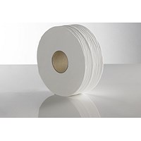 ValueX Jumbo Toilet Rolls, 2 Ply, 60mm Core, 300m, White, Pack of 6