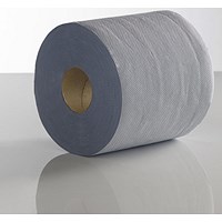 ValueX Centrefeed Rolls, 2-Ply, 166mm x 120m, Blue, Pack of 6