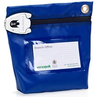 Versapak Reusable Secure Cash Bag With T2 Locking Mechanism, Small 182x178x50mm, Blue Versapak Reusable Secure Cash Bag With T2 Locking Mechanism, Small 182x178x50mm, Blue