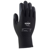 Uvex Unilite Thermo Gloves, Black, Size 9 Uvex Unilite Thermo Gloves, Black, Size 9
