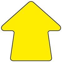 Beaverswood Warehouse Arrow Symbol Floor Signal Markers, PVC With Adhesive Backing, H90mmxW90mm, Yellow, Pack of 100
