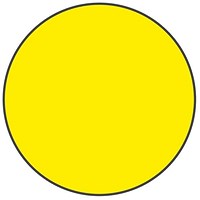 Beaverswood Warehouse Circle Symbol Floor Signal Markers, PVC With Adhesive Backing, 90mm Diameter, Yellow, Pack 100