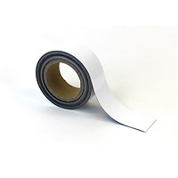 Beaverswood Magnetic Easy Wipe Warehouse Racking Strip, H50mmxW10m, White