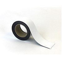 Beaverswood Magnetic Easy Wipe Warehouse Racking Strip, H60mmxW10m, White Beaverswood Magnetic Easy Wipe Warehouse Racking Strip, H60mmxW10m, White