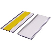 Beaverswood Self-Adhesive Ticket Holders With Card Insert For Shelving and Racking, H38mmxW100mm, Pack of 100 Beaverswood Self-Adhesive Ticket Holders With Card Insert For Shelving and Racking, H38mmxW100mm, Pack of 100