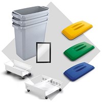 Durable Durabin Recycling Bin Bundle, 60 Litre, Grey