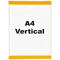 Beaverswood Self-Adhesive Industrial Strength Document Pockets, A4, Vertical, Clear, Pack of 10