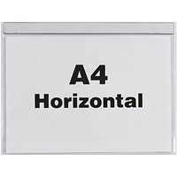 Beaverswood Magnetic Industrial Strength Document Pockets, A4, Horizontal, Clear, Pack of 10