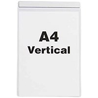 Beaverswood Magnetic Industrial Strength Document Pockets, A4, Vertical, Clear, Pack of 10 Beaverswood Magnetic Industrial Strength Document Pockets, A4, Vertical, Clear, Pack of 10