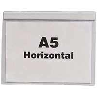 Beaverswood Magnetic Industrial Strength Document Pockets, A5, Horizontal, clear, Pack of 10