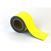 Beaverswood Magnetic Easy Wipe Warehouse Racking Strip, H90mmxW10m, Yellow