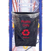 Racksack Hear-wearing and Re-usable Plastic Only Sack, 160 Litre Capacity, Clear