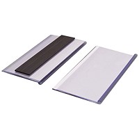 Beaverswood Magnetic Ticket Holder With Card Insert For Shelving and Racking, H54mmxW100mm, Pack of 100