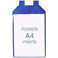 Beaverswood Magnetic Plastic Wrap-Around Pockets For Roll/Mesh Industrial Cages, A4, Vertical, Pack of 10