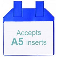 Beaverswood Magnetic Plastic Wrap-Around Pockets For Roll/Mesh Industrial Cages, A5, Horizontal, Pack of 10