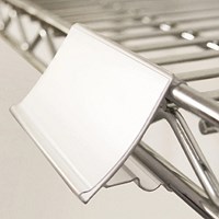 Beaverswood Wire Shelving Clip Holder With Card Inserts, H43mmxW75mm, Pack of 12