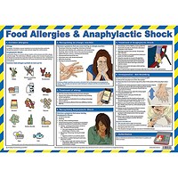 Food Allergies and Anaphylactic Shock First Aid Laminated Guidance Poster A2 -