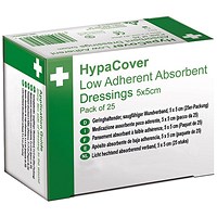 HypaCover Low Adherent Absorbent Dressing 5 x 5cm (Pack 25) -